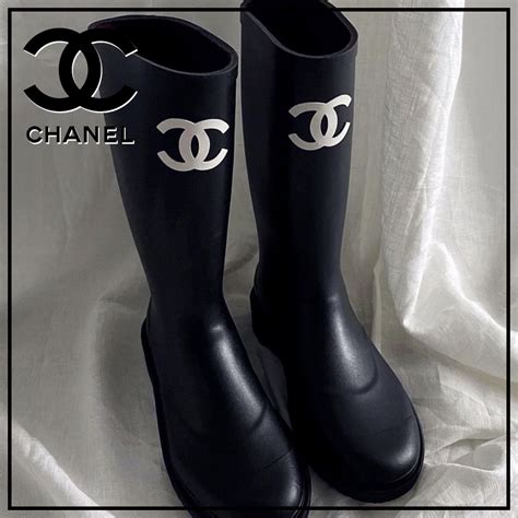 chanel rain boot|chanel rain boots size 36.5.